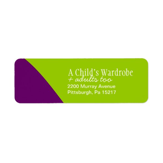 Custom Stylish Return Address Label