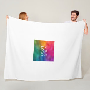 Custom Stylish Simple Your Hotel Hostel Motel Logo Fleece Blanket