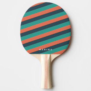 Custom Stylish Trendy Vintage Stripes Table Tennis Ping Pong Paddle
