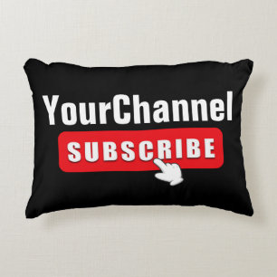 Custom Subscribe YourChannel Decorative Cushion
