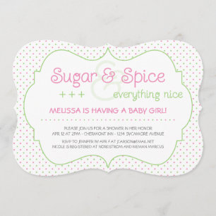 Custom Sugar and Spice Baby Shower Invitation