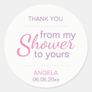 Custom Sugar Scrub Bridal Shower Favour Mason Jar Classic Round Sticker