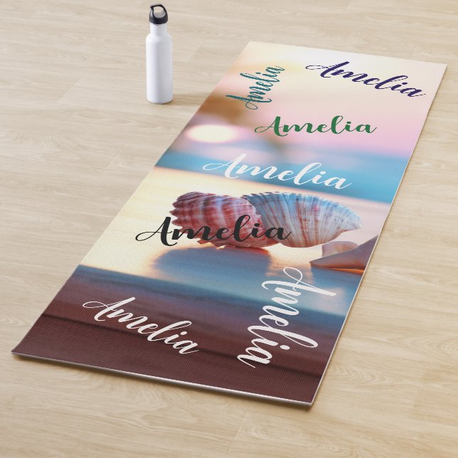 Custom Summer Beach Elegant Yoga Mat (In Situ)