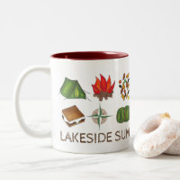 Custom Summer Camp Tent Fire Trail Mix Compass