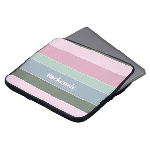 Custom Summer Colors Color Block Stripes Laptop Sleeve