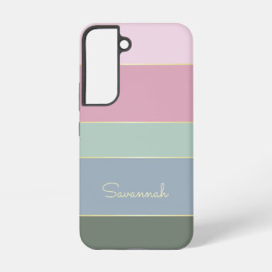 Custom Summer Colors Color Block Stripes Samsung Galaxy Case