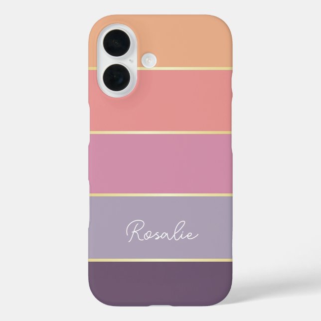 Custom Summer Colours Colour Block Stripes Case-Mate iPhone Case (Back)