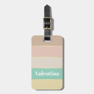 Custom Summer Colours Colour Block Stripes Luggage Tag
