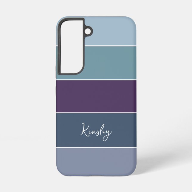 Custom Summer Colours Colour Block Stripes Samsung Galaxy S22 Case (Back)