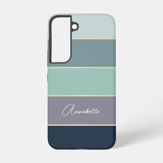 Custom Summer Colours Colour Block Stripes Samsung Galaxy S22 Case (Back)