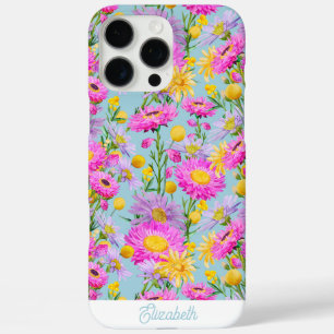 Custom Summer Cottage Garden Blue iPhone 16 Pro Max Case