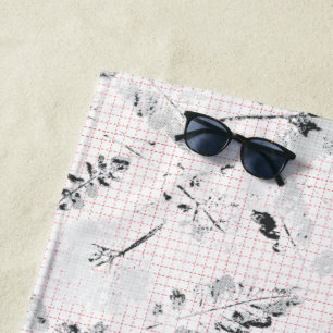 Custom Summer Poolside Accessory with Palm Leaves Beach Towel