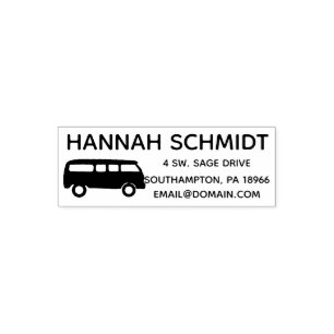Custom Sun Van Hand Draw Name Self-inking Stamp