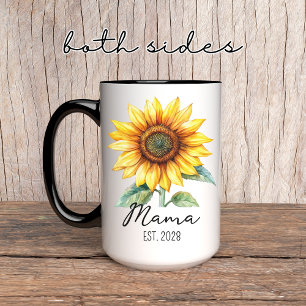 Custom Sunflower Mug for Mama, Grandma or New moms