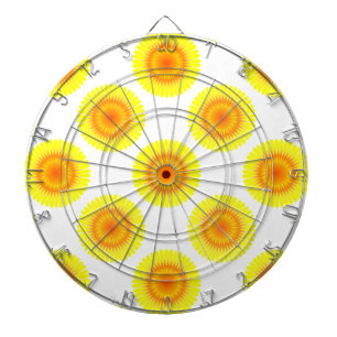 Custom Sunflower Pattern Dartboard