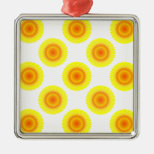 Custom Sunflower Pattern Metal Tree Decoration