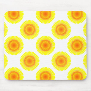 Custom Sunflower Pattern Mouse Mat