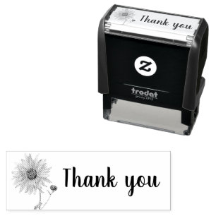 Custom Sunflower Thank You Self-inking Stamp