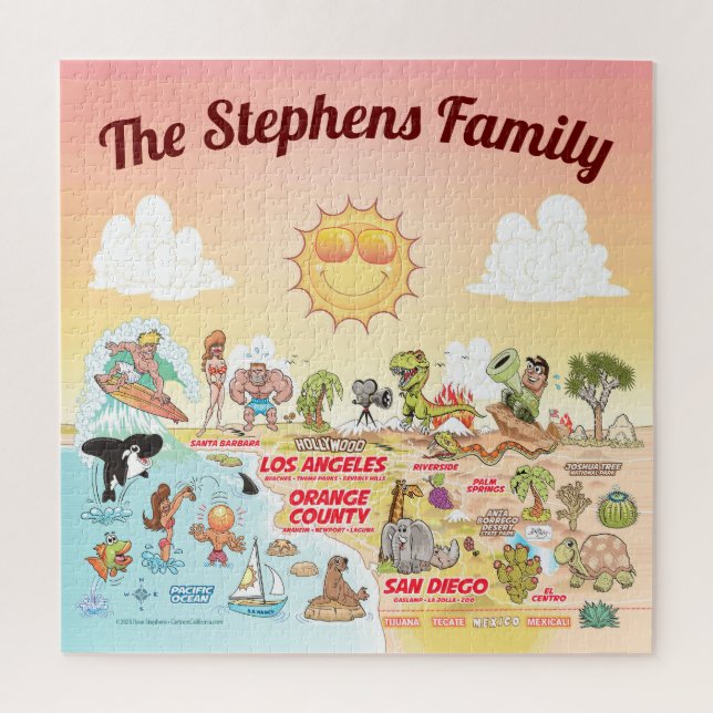 Custom Sunny Southern California Jigsaw Puzzle (Vertical)