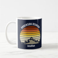 Custom Sunset Mountain Family Reunion Monogram
