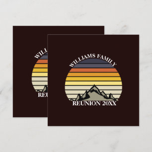 Custom Sunset Mountain Family Reunion Party  Invitation