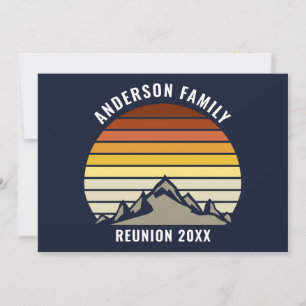 Custom Sunset Mountain Family Reunion Party Invitation