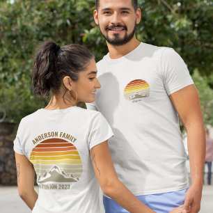 Custom Sunset Mountains Road Trip Pocket & Back