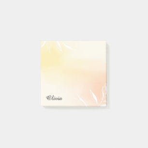 Custom Sunset Watercolor Gradient Sticky Notes