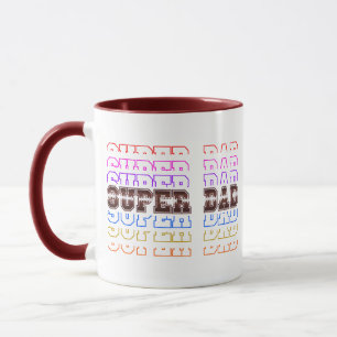 Custom Super Dad Father's Day Camo Design Mug