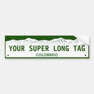 Custom Super-wide Colorado License Plate Bumper Sticker