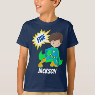 Custom Superhero Action Bubble Birthday Party T-Shirt