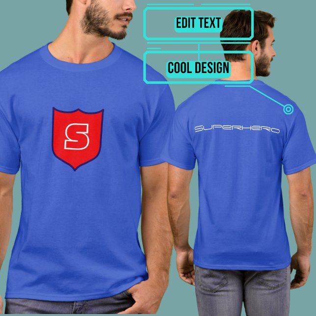 Custom Superhero Changeable Shield Geek Tee (Please enjoy our design and see the others in the collection.)