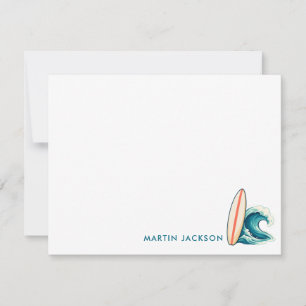 Custom Surfboard Note Card