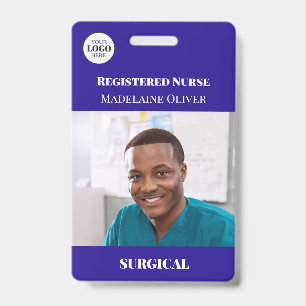 Custom Surgical Registered Nurse Logo ID Badge