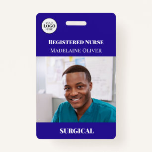 Custom Surgical Registered Nurse Logo ID Badge