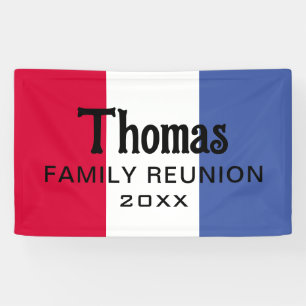 Custom Surname Name Reunion Banner
