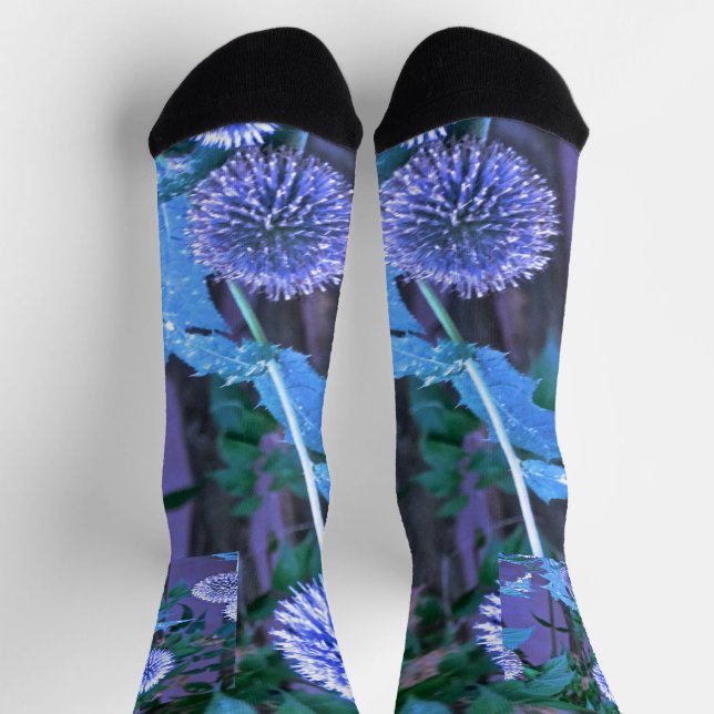 Custom Sustainable Premium Sock purple thistle (Top)