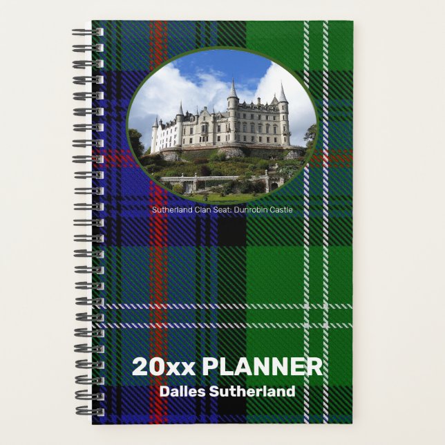 Custom Sutherland Scottish Clan Photo Weekly Planner (Front)