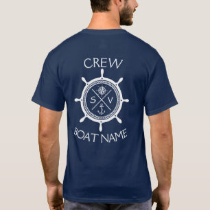 Custom SV Sailing Vessel Logo "Your Name Here" T-S T-Shirt