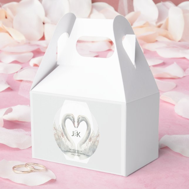 Custom Swan Wedding Favour Box (Wedding)