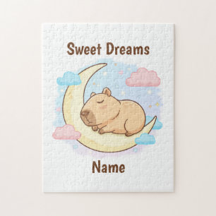 Custom Sweet Dreams Capybara Jigsaw Puzzle