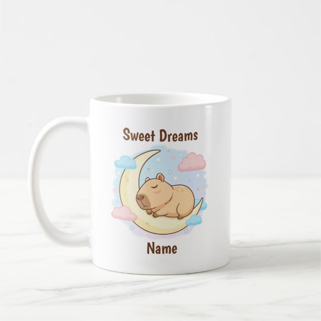 Custom Sweet Dreams Capybara Mug (Left)
