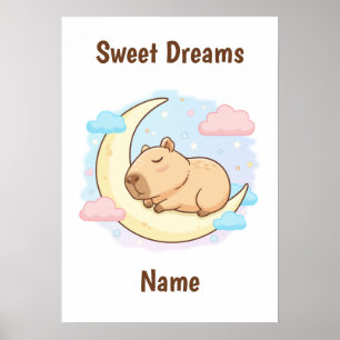 Custom Sweet Dreams Capybara Poster