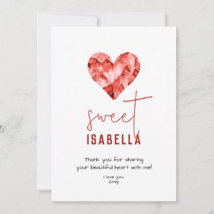Custom sweet friend love card with red heart