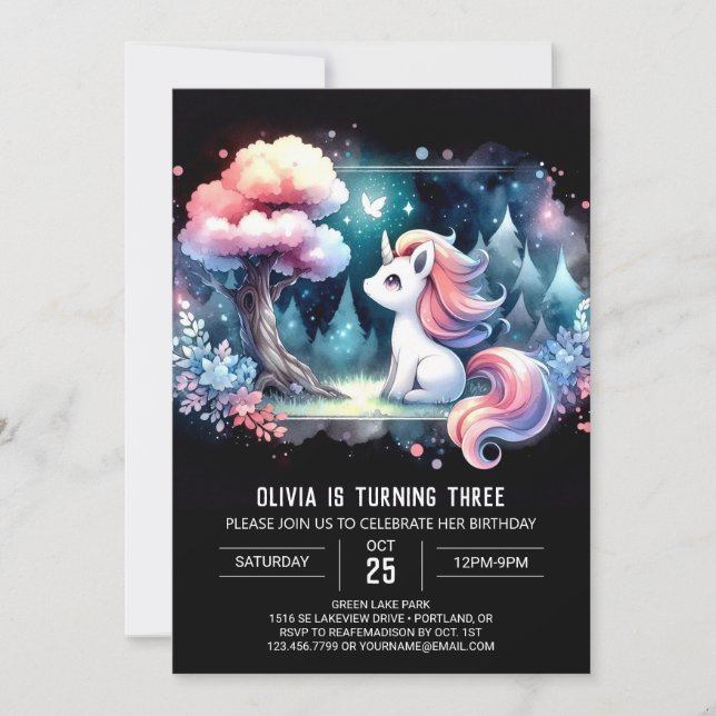 Custom Sweet Horse Birthday Invitation (Front)