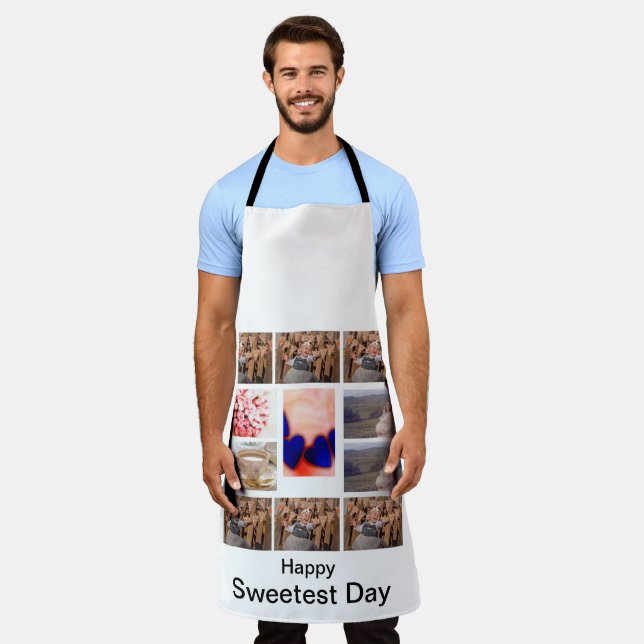 Custom Sweetest Day 11 Photo Collage  Apron (Worn)
