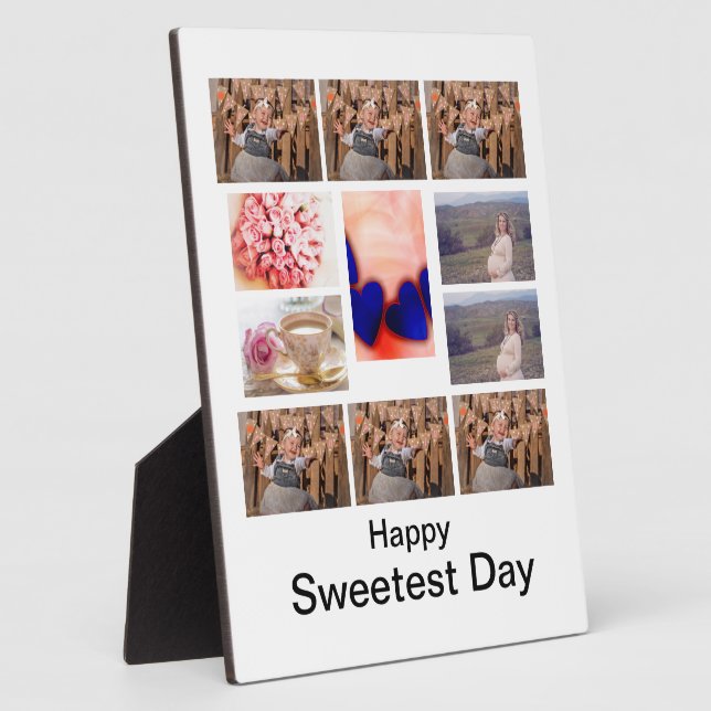 Custom Sweetest Day 11 Photo Collage  Plaque (Side)