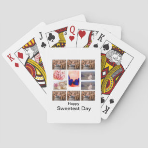 Custom Sweetest Day 11 Photo Collage  Playing Cards