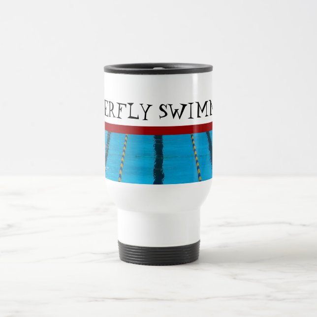 Custom Swimming Travel Mug (Center)