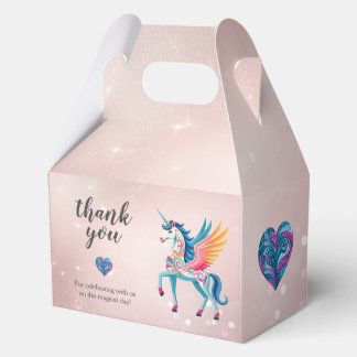 Custom Swirling Unicorn Birthday Favour Box
